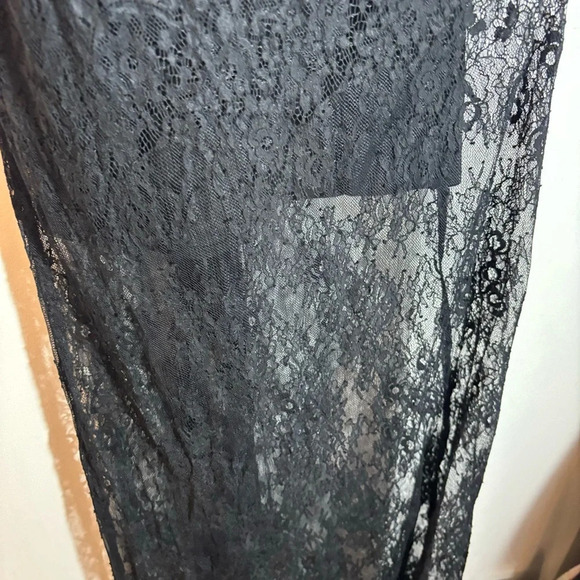 LOVERS + FRIENDS Sz S Reflection Style Lace Overlay Slip Cross Straps Maxi Dress - Picture 4 of 11